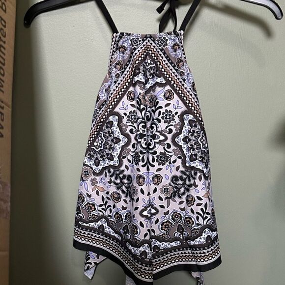 Kona Sol High Neck Tankini Top Purple Floral Size Small NWOT - Picture 9 of 9